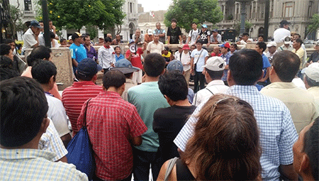 Marchas contra presencia militar estadounidense en Perú
